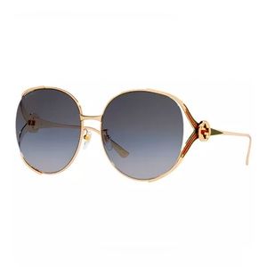 Authentic Gucci Sunglasses, 63mm, Gold/Gray Gradient